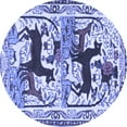 thumbnail image 1 of Ahgly Company Machine Washable Indoor Round Persian Blue Traditional Area Rugs, 7' Round, 1 of 4