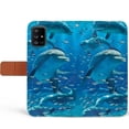 thumbnail image 4 of for Samsung Galaxy A51 5G (NOT FIT Samsung A51) Wallet Case Phone Case Hybrid 2-Tone Wallet Kick stand Card Pocket Pouch Screen Flip Cover (Dolphin), 4 of 4