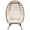 Light Brown/Ivory, variant on Topeakmart Wicker Egg Basket Lounge Chair with 4 Cushions, Light Brown/Ivory