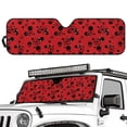 thumbnail image 2 of HUIACONG Red Ladybug Sun Shade Windshield for 2018-2024 Jeep Wrangler JL JLU & Gladiator JT, Sunshades Heat Shield, Aluminum Foil Triple Laminate Structure, Silver, 2 of 6