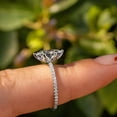 thumbnail image 5 of 1.03 Marquise Moissanite Ring, Solid White Gold Pave Set Wedding & Engagement Ring, Proposal Ring Anniversary Gift For Women Minimalist Ring, 5 of 5