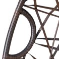 thumbnail image 3 of PE Rattan & Iron Outdoor Hanging Egg Chair - Brown, 3 of 7