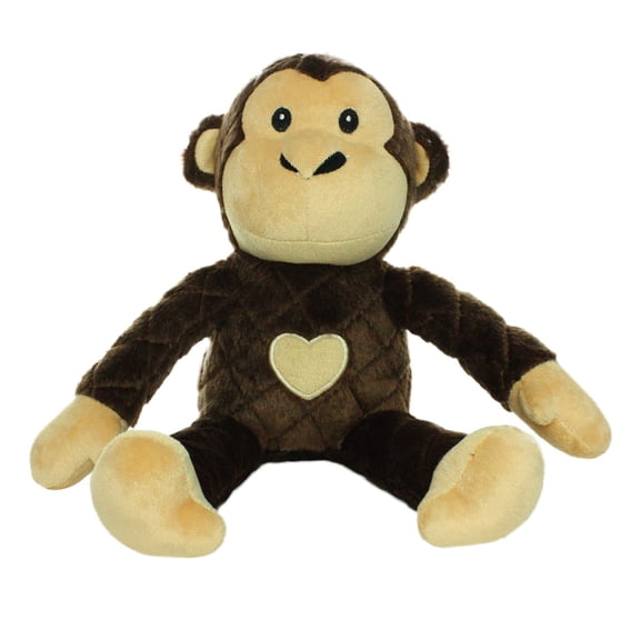 Mighty Safari Monkey Brown Durable Plush Squeaky Dog Toy