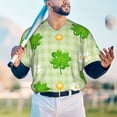 thumbnail image 6 of Daiia St Patrick's Day11 Mens Baseball Jersey Button Down Shirts Short Sleeve Sports Uniforms-Large, 6 of 9