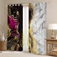 thumbnail image 2 of jejeloiu Marbling Abstract Stone Texture Black Out Curtains,Marble Print Curtains Pack of 2 (42x63 Each),Colorful Ombre Effect Bedroom Curtains For Teens,Luxury Bedroom Decor, 2 of 6