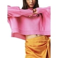 thumbnail image 4 of xiaxaixu Hauts Courts d'Automne pour Femmes Couleur Unie Col Rond Côtelé Manches Longues Pulls Amples de Printemps, 4 of 5