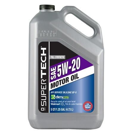 Super Tech Full Synthetic Oil, 5W20, 5 qt