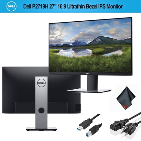 Dell P2719H 27" 16:9 Ultrathin Bezel IPS Monitor (P2719H) With MicroFiber Cleaning Cloth