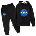 thumbnail image 2 of Conjunto de 2 piezas de sudadera con capucha y pantalones de jogging para niños de la NASA, moda informal para primavera y otoño, chándales de 3 a 12 años, conjuntos de tendencia para niños y niñas, r, 2 of 5
