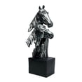 thumbnail image 2 of Busto de estatua de cabeza de caballo, escultura de animal de caballo, adorno de colección, arte decorativo Astilla, 2 of 9