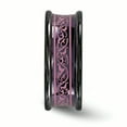 thumbnail image 3 of Edward Mirell Noir Ti Concave Anodisé Rose Bande 8mm Taille 9.5, 3 of 4