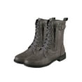 thumbnail image 3 of Audeban Ladies Lace Up Ankle Boots Chunky Platform Womens Biker Combat Zip Up Shoes Size 4-12, 3 of 7