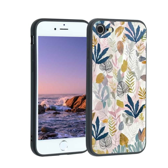 Leaves-174 Phone Case, Degined for iPhone 8 Case Men Women, Flexible Silicone Shockproof Case for iPhone 8
