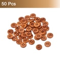 thumbnail image 3 of Uxcell 50Pack Wooden Buttons 12.5mm 4 Hole Round Wood Sewing Button Craft, Brown, 3 of 4