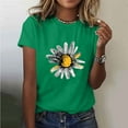 thumbnail image 1 of Ovbmpzd Hauts à Manches Courtes pour Femmes Vert Drôle Confortable Chandail T-Shirts Graphiques Blouses m, 1 of 5