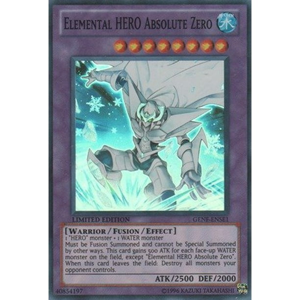 Yu Gi Oh Yu Gi Oh Elemental Hero Absolute Zero Genf Ense1 Generation Force Special Edition Limited Edition Super Rare Walmart Com