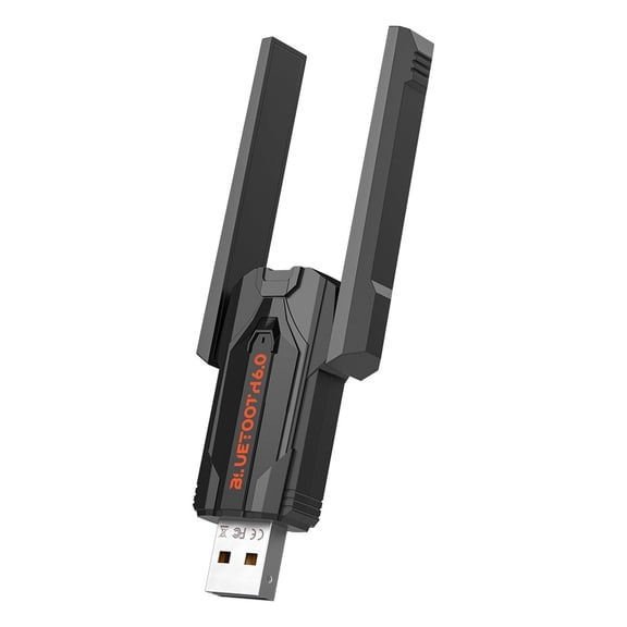 Meponn USB Bluetooth 6.0 Adapter Plug & Play, 200M Long Range USB Audio Transmitter Receiver for Desktop PC, Supports AAC/SBC, Dual Antenna PA Gain