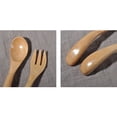 thumbnail image 6 of HEALEEP 2Pcs Wooden Hot Water Compatible Easily Washable Khaki 11.8*0.39*0.39in Toddler Cutlery, 6 of 8