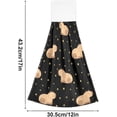 thumbnail image 3 of SKYSONIC 2 PCS Hanging Hand Towels,Capybara Hand Dry Towels for Kitchen & Bathroom,Hanging Towel Set with Hanging Loop, 12"x17", 3 of 6