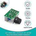 thumbnail image 4 of 220V 2000W Speed Controller SCR Voltage Regulator Dimming Dimmers Thermostat, 4 of 8