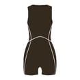 thumbnail image 5 of JAKANYQ Women Ladies Swimsuit Boyshort Short Sleeve Rashguard Contrast Line Snorkel Surf Suit Sport Bathing Suit Unique Back Design Swimsuit, M, 5 of 5
