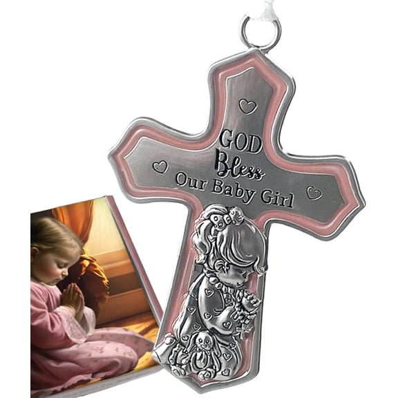 Crib Cross God Bless This Baby Girl Baptism Gifts for Baby Girls
