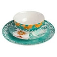 thumbnail image 3 of Spice By Tia Mowry Savory Saffron 18 Piece Fine Ceramic Dinnerware Set in Golden Green, 3 of 7