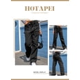 thumbnail image 4 of HOTAPEI Baggy Cargo Pants for Women Casual High Waisted Jeans Wide Leg Jeans With 6 Pockets US 4-18, 4 of 6