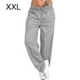 thumbnail image 4 of Decodeary Pantalons Amples pour Femmes, Pantalons de Jambe, Extérieur, Multifonction, Mode, pour Rendez-Vous, Multicolore, Gris Clair TTG, 4 of 6