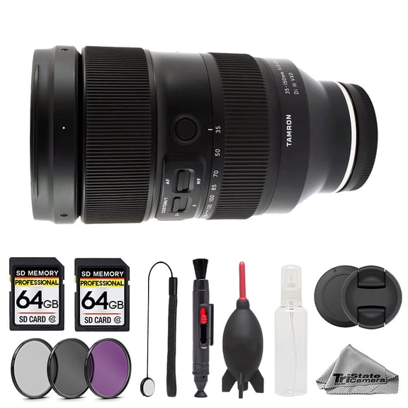 Tamron 35-150mm f/2-2.8 Di III VXD Lens - 10pc 128GB Memory Bundle (International Version)