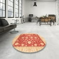 thumbnail image 3 of Ahgly Company Indoor Round Abstract Red Oriental Area Rugs, 4' Round, 3 of 6