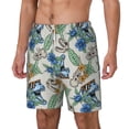 thumbnail image 2 of Uemuo Dinosaurs And Leaves Pattern Mens Swim Trunks Quick Dry Board Shorts with Mesh Lining, Stretch Beach Shorts Quick Dry No-Chafing Board Shorts-Large, 2 of 9