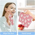 thumbnail image 7 of Pink Flower Cats Washcloth 12x12in Set, 2 Pack Absorbent Cotton Towel Square Kitchen Dishes Towels, Soft Cleaning Face Hand Towel Fast Drying Wash cloth, 7 of 7