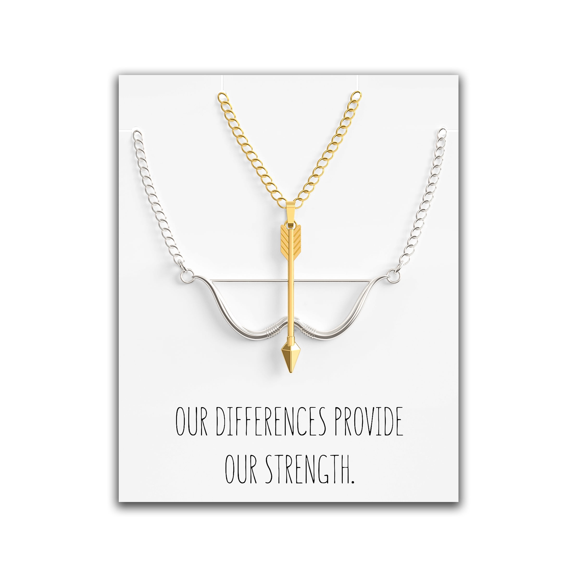 BCBG Generation Two Tone SHARE THE LOVE BFF Heart & Arrow Necklace Set $28 