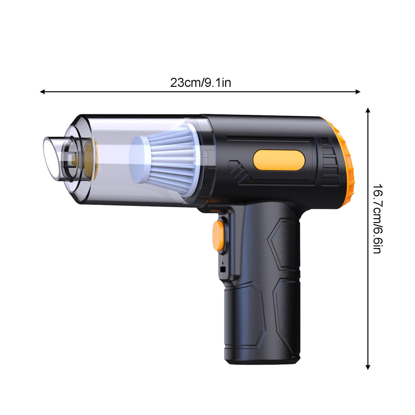Uiz Merueh Portable Car Vacuum High Power Hand Held Vacuum Powerful Suction Hand Vac Perfect for Pet Hair, Cars, Home, Stairs