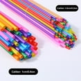 thumbnail image 3 of HongHeng Wide Assorted Bright Colors Smoothie Straws, Fat Plastic Disposable Drinking Straws, Pack of 1000, 3 of 7