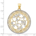 thumbnail image 4 of 14 Two Tone Gold Diamond Cut Filigree Pendant, 4 of 4