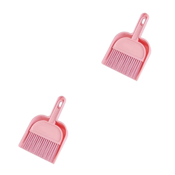 Cepillo de limpieza Matsuzay Escoba pequeña Recogedor 20 cm Rosa Verde