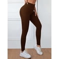 thumbnail image 4 of Women's Plus Size Solid Wide Waistband Leggings, 4 of 10