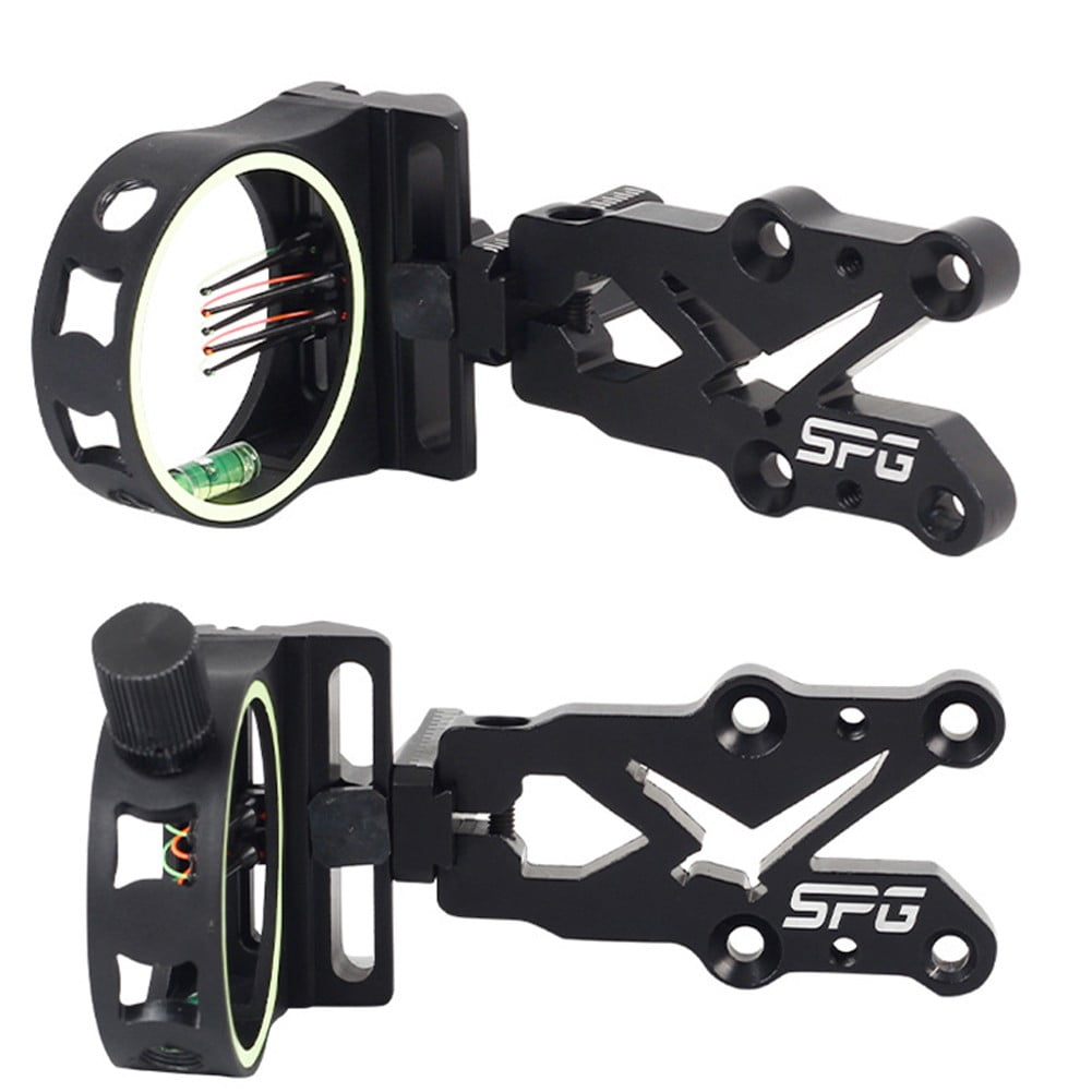 5 Pin Compound Bow Sight Adjustable Archery Hunting Aiming light spirit