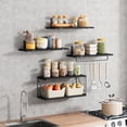 thumbnail image 3 of Fairy 4+1 Tier Bathroom Floating Shelves Over Toilet, 15.8in Wall Shelves for Bathroom, Living Room, Bedroom and Kitchen (Black), 3 of 6