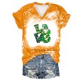 thumbnail image 1 of Hauts d'Été pour Femmes 2024 à Moins de 10$! Mode Oversize T-shirt Imprimé à Manches Courtes Col Rond Haut à Manches Courtes Col en V Cadeau pour Femmes en Solde, 1 of 2
