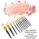 thumbnail image 4 of Juego de Brochas de Maquillaje ANGGREK 12 Piezas con Estuche de PU Naranja, 4 of 8