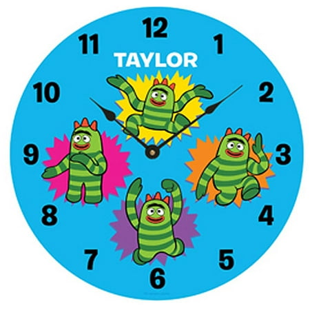 Personalized Yo Gabba Gabba Dancey Dance Time Wall Clock