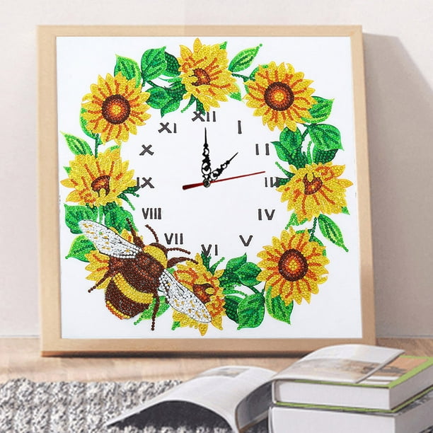 Cuadros Decorativos Reloj de diamantes de flores 5D artesania de taladro de cristal parcial de forma especial DIY para el hogar Ndcxsfigh Nuevos Originales Walmart en linea