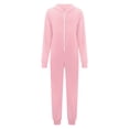 thumbnail image 3 of Gunia Kids Boys Girls Outfit Long Sleeves Zipper Hooded Romper Jumpsuit For Children Clothes Set Pink 9-10 Years, 3 of 9