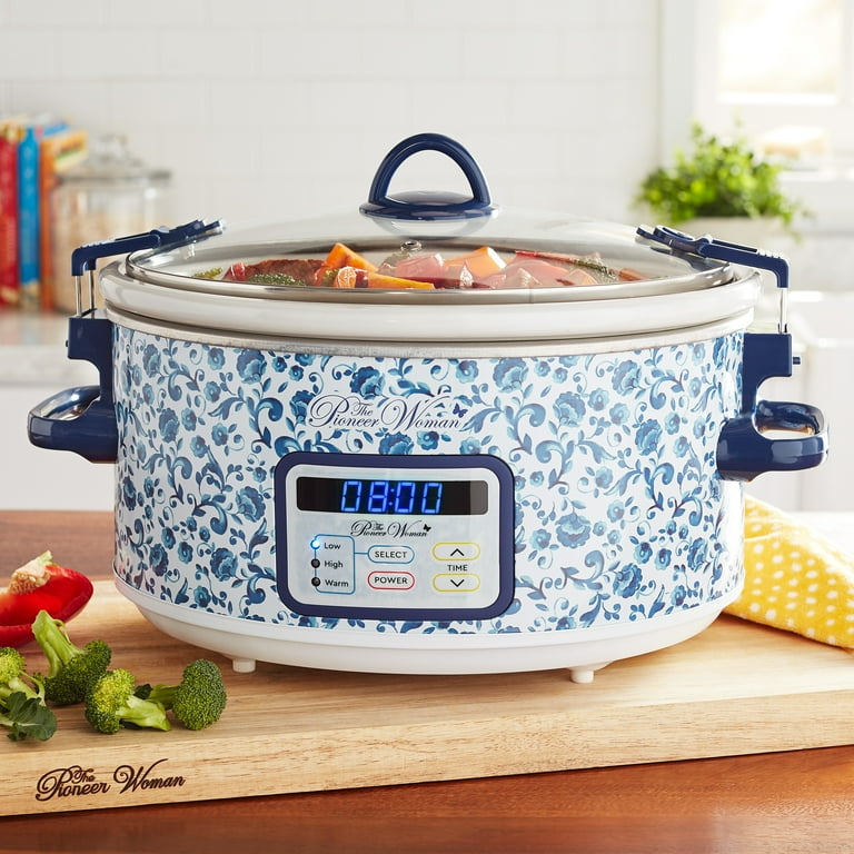  Beautiful 6 Quart Programmable Slow Cooker, Drew Barrymore  (White Icing): Home & Kitchen