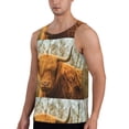 thumbnail image 2 of Easygdp Yak Men's Tank Top, Sleeveless Muscle T Shirts, Breathable, Quick-Dry, Loose for Gym, Running, Fitness - X-Large, 2 of 9