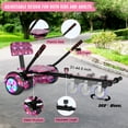 thumbnail image 3 of SISIGAD Hoverboard with Seat Attachment Combo, 6.5" Two-Wheel Hoverboards with Bluetooth Speaker, Self Balancing Scooter for Kids Gift (Include Go-Kart), 3 of 8