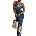 thumbnail image 2 of Women'S Summer Long Dress Casual Slip Slim Sleeveless Bodycon Maxi Dresses Dark Blue M, 2 of 7